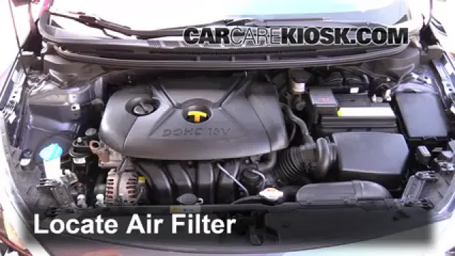 2014 Kia Forte LX 1.8L 4 Cyl. Filtre à air (moteur) Changement